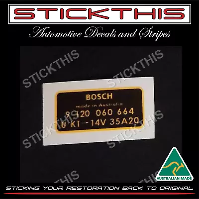 Bosch Alternator Decal Sticker 9120060664 - Holden HG With 327 Or 350 Chev • $7.95