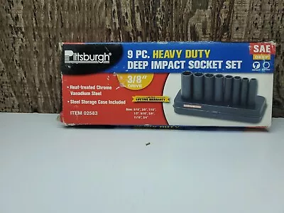 Pittsburgh Metric Impact Sockets 3/4  Drive 8 Piece Set W/ Metal  Case #02583 • $59.99