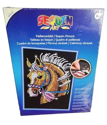 Sealed Sequin Art Velvet Base Activity Kit Horse Crafts Art No. 1517 • $18.50