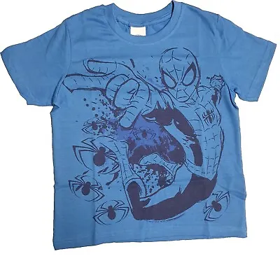 £5.99 • Buy Boys Marvel Ultimate Spiderman T-Shirt Blue Top Ages 1.5-12 Years