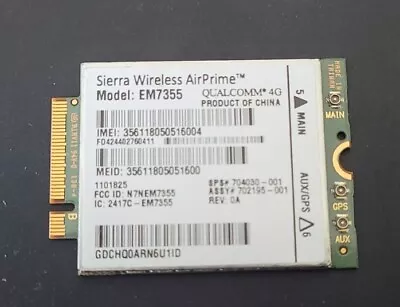 Sierra Wireless AirPrime M.2 4G WWAN Cards - EM7355 • $12