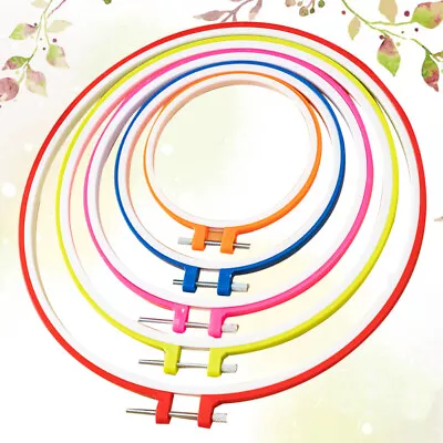  5 Pcs Spring Tension Embroidery Hoops 6 Inch Quilting Frames Manual • £13.35