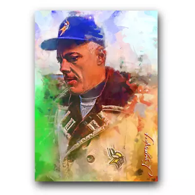 Bud Grant #5 Art Card Limited 4/50 Edward Vela Signed (Minnesota Vikings) • $7