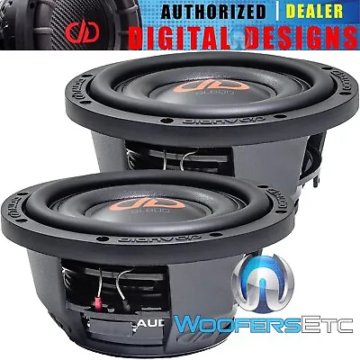 (2) Dd Audio Sl608-d2 8  Slim Shallow 600w Dual 2-ohm Subwoofers Bass Speakers • $338