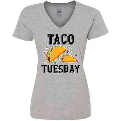 Inktastic Taco Tuesday Women's V-Neck T-Shirt Tacos Mexican Culture Clothing • $14.99