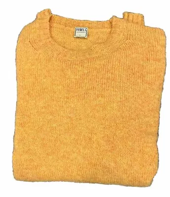 NWOT $400 Fedeli Shetland Wool  Sweater-EU 50 / US 40 • $59.99