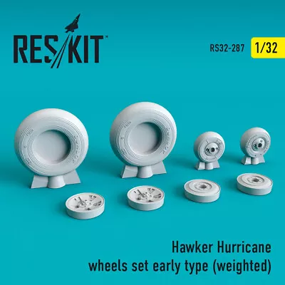 Reskit RS32-0287 – 1/32 Hawker Hurricane Wheels Set Early Type (weighted) UK • £21.59