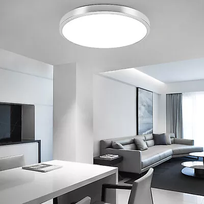 19-in Modern Simple Dimmable LED Ceiling Light Clear Acrylic Shade W/Remote 45w • $31.35