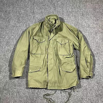 Vintage US Army Military M65 Cold Weather Field Jacket Coat Camo Mens Medium • $84.87