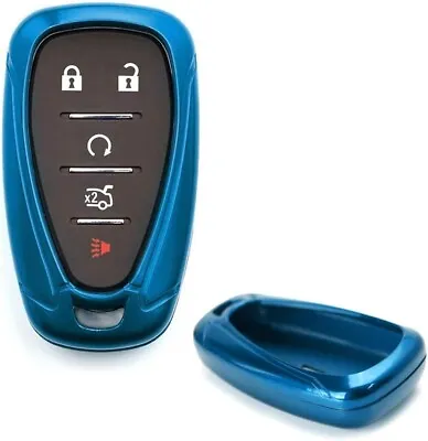 Glossy Blue Smart Key Fob Shell For Chevy Camaro Malibu Cruze Spark Volt Bolt • $11.69