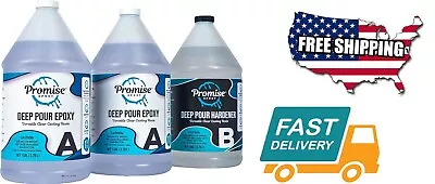 3Gallon Bottle Deep Pour Pourable Plastic Clear Casting Resin Curing Agent Epoxy • $290