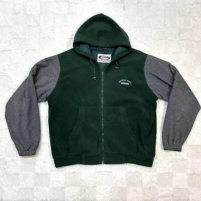 Michigan State University Vintage 90's Embroidered Full Zip Hoodie • $23.97