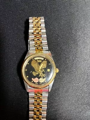 Mens Black Hills Gold 10K Eagle Wristwatch 3ATM Water Resistant • $95.99