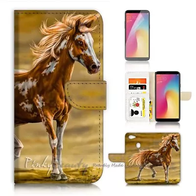 ( For Oppo A73 ) Flip Wallet Case Cover P21151 Horse • $12.99