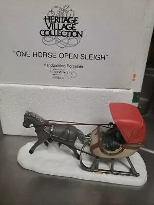 Dept 56 Heritage Village - One Horse Open Sleigh -  5982-0 W/Box  • $17.50