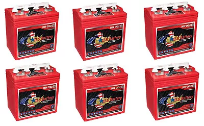 6 Pack US Battery For T-875 Deep Cycle Battery For Golf Cart Solar 8 Volt 8V • $1543.88