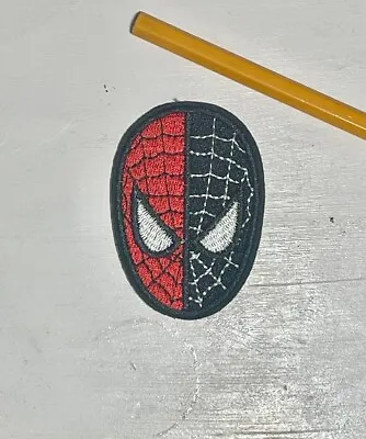 Spider-Man Half Symbiote Marvel Superhero Embroidered Iron On Patch 1.8x2.75in • $3.50