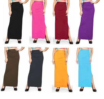 £15.05 • Buy Flare Saree Shape Wear Petticoat Women Cotton Blended Bottom Wear Long Skirts 