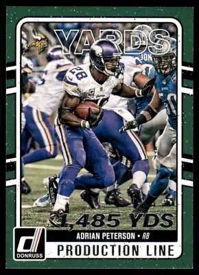 2016 Donruss Production Line Yardage Adrian Peterson Minnesota Vikings #1 • $1