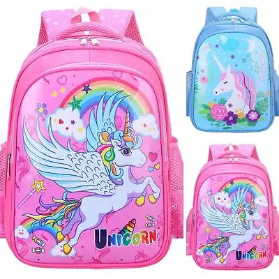 $33.75 • Buy Kids Girls Cartoon Unicorn Backpack Kindergarten Rucksack Shoulder School Bag