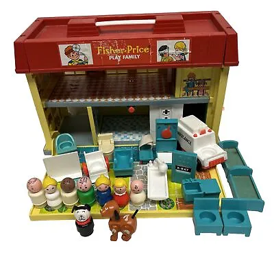 Fisher Price Vintage Little People #931 Play Family Hospital Complete W/ Extras! • $189.99