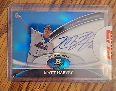 2011 Matt Harvey Bowman Platinum Blue Refractor Autograph SP #BPA-MH RC 24/99 • $29.95
