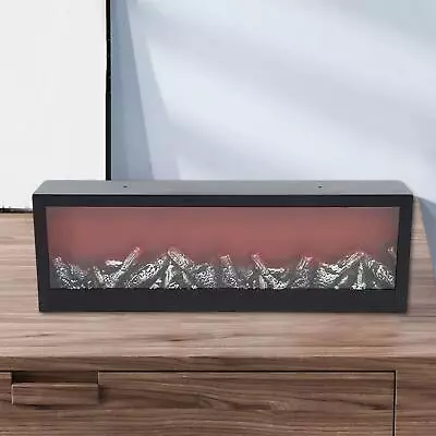 Simulated Fireplace Decor Retro Battery Operated LED Lamp For Christmas Bar • $162.02