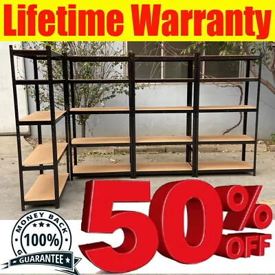 Shelf Garage Metal Shelf Storage 5 Level Adjustable Shelves Rack Heavy Duty • $37.39