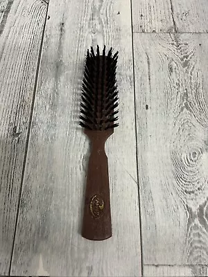 Vintage  Goody Wood Tone 7.5” Grooming Hair Brush Nylon Bristles PRE-OWNED • $19.97