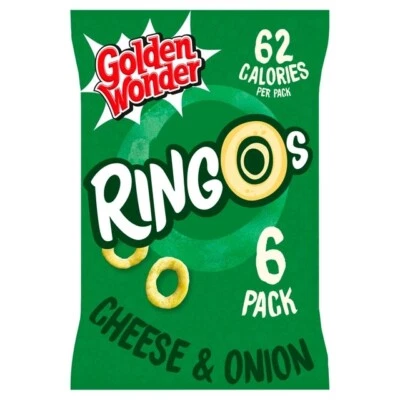 £2.57 • Buy Golden Wonder Ringos Cheese & Onion 6 X 12.5g