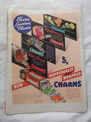 $10 • Buy 1937 Vintage Orig Magazine Ad Charms Candies Eleven Delicious Flavors Color