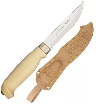 Marttiini Lynx 129 Fixed Knife 4.25 Stainless Steel Blade Varnished Birch Handle • $44.19