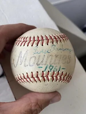 Vancouver Mounties 1961 George Bamberger Autographed Ball PCL AAA Braves • $25.86