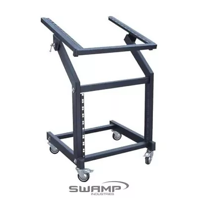 £88.83 • Buy Metal Frame Audio Rack Case Stand - WHEELS - 9U (19 Inch) + 12U Top Mixer Space