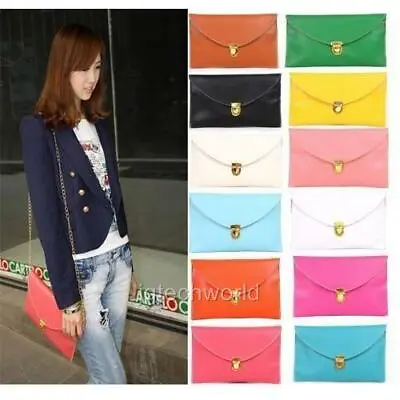 New Women Lady Envelope Clutch Chain Shoulder Party Purse Handbag Bag US Seller • $4.99