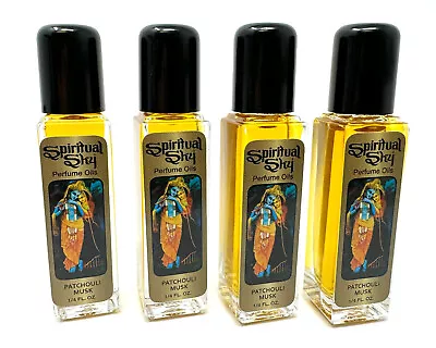 4 Pack: Spiritual Sky Oil: PATCHOULI MUSK Scented Oil (Hippy Perfume Patchouly) • $27.85
