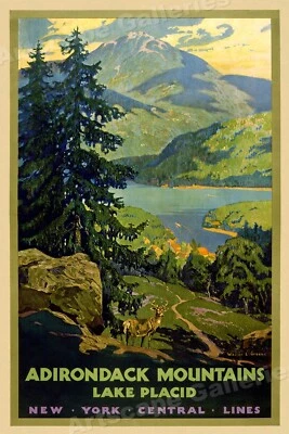 $12.95 • Buy Adirondack New York Central Lines 1920s Classic Vintage Travel Poster - 16x24