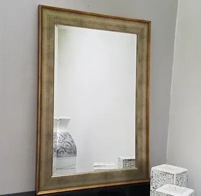 Tiago Wall Mirror Wood Antique Champagne Silver/Gold 56x66cm John Lewis RRP £150 • £119.99