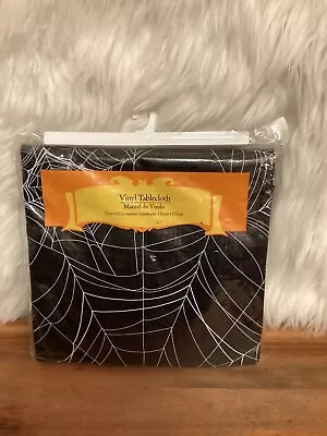 Party Decor Spiderweb Vinyl Tablecloth - Square 52” X 52” NEW! • $6.99