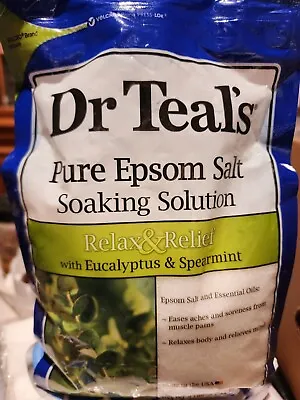 Dr Teal's Pure Epsom Salt Soaking Solution Eucalyptus & Spearmint 3 Lbs • £11.68