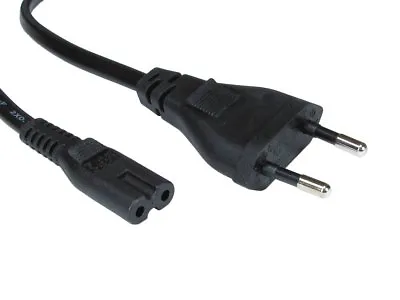 EU Figure Of 8 Mains Lead C7 IEC European Power Cord For Laptop Adapters 1.8M • £3.95