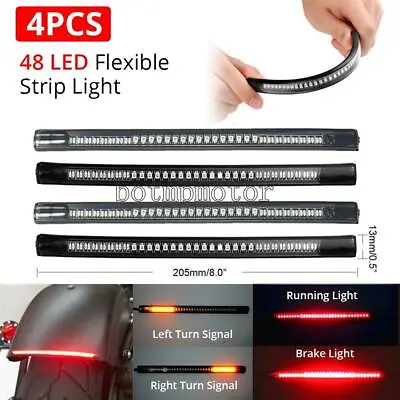 4pcs LED Strip Turn Signal Light For Kawasaki Vulcan 1700 1600 1500 900 800 500 • $17.04