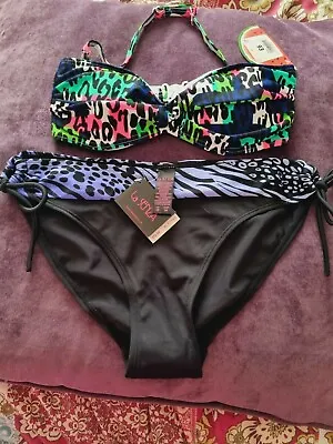 WOMENS  NEW  MATALAN  BIKINI SET  8  TOP  &  BOTTOMS La Senza  SIZE  10  BNWT • £9.99