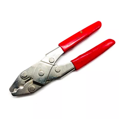 Coaxial F-Connector Hex Hole Hand Crimping Tool Light Equipment Red Handle • $7.98