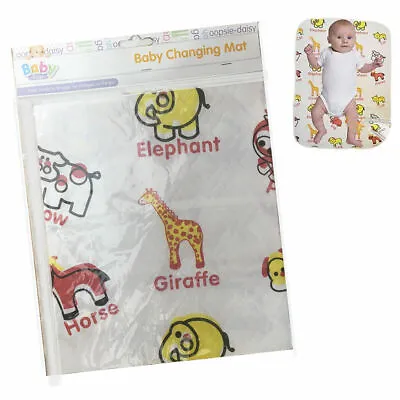 Reusable Animal Print Baby Nappy Changing Mat Waterproof Soft Pad Travel 73x53cm • £3.99