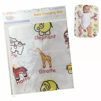 Reusable Animal Print Baby Nappy Changing Mat Waterproof Soft Pad Travel 73x53cm • £3.99