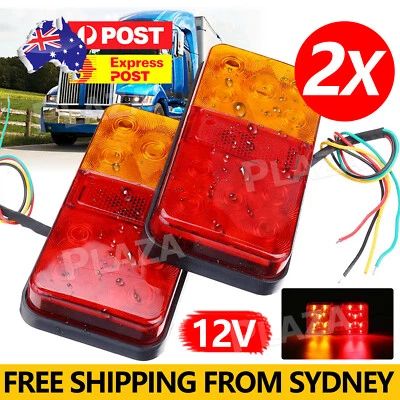 $16.95 • Buy 2pcs Led Trailer Lights 12v Volt Tail Lamp Stop Indicator 4wd 4x4 Camper Ute