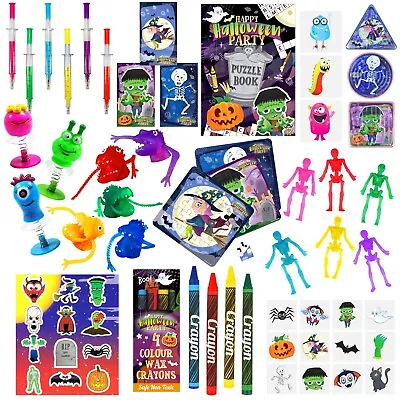 £3.99 • Buy Halloween Kids Trick Or Treat Party Bag Fillers Puzzles Tattoos Stickers Pens