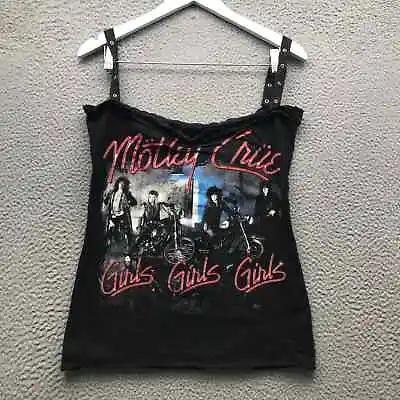 Vintage 2001 Motley Crue Girls Camisole Tank Top Women's Small Black Graphic • $102.56