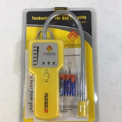 Techamor Y201 Yellow Portable Battery Operated Methane Combustible Gas Detector • $44.99